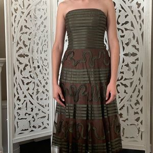 BCBGmaxazria olive tulle dress